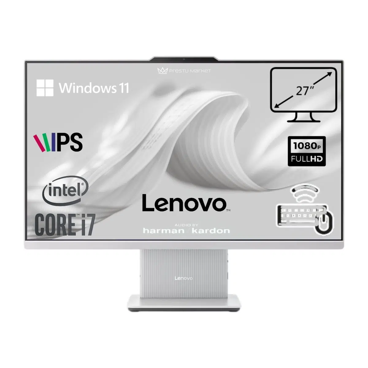 Ideacentre Aıo 27IRH9 P6 İ7-13620H 8gb Ram 1tb SSD 27" Fhd IPS W11 F0HM00VJTR Kablosuz Klavye+Mouse Beyaz All In One Bilgisayar