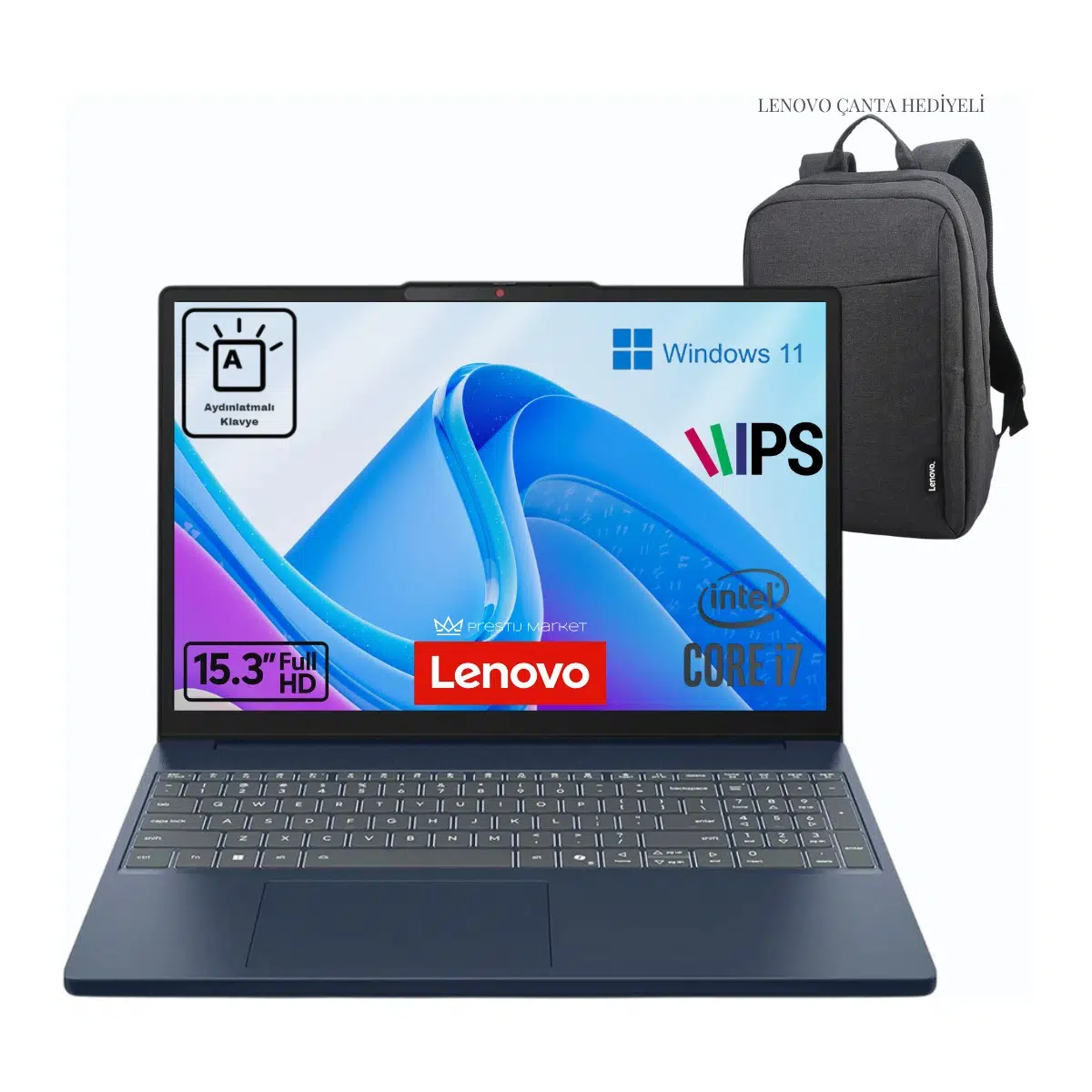 Ideapad Slim 3 15IRH10 83K10061TR P9 (Işıklı Klavye) I7-13620H 16GB Ddr5 2tb SSD Wuxga 15.3" IPS 60Hz WIN11 Pro Taşınabilir Bilgisayar