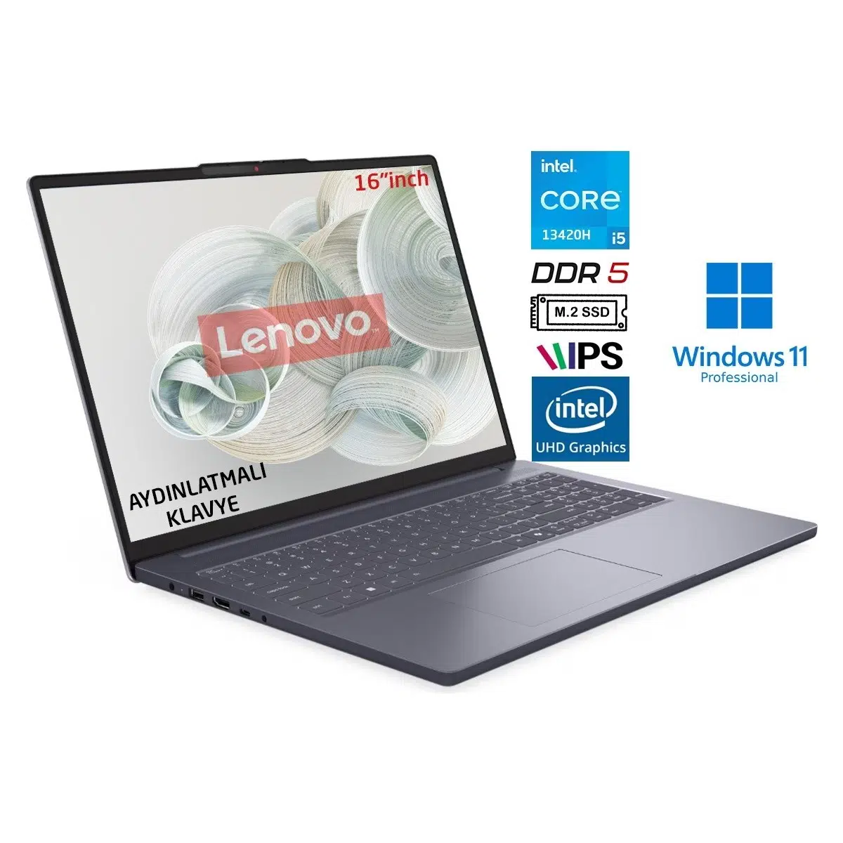 ıdeapad Slim 3 16IRH10 Intel Core I5 13420H 32GB 2tb SSD W11 Pro 16” Wuxga 83K20077TR Prestij