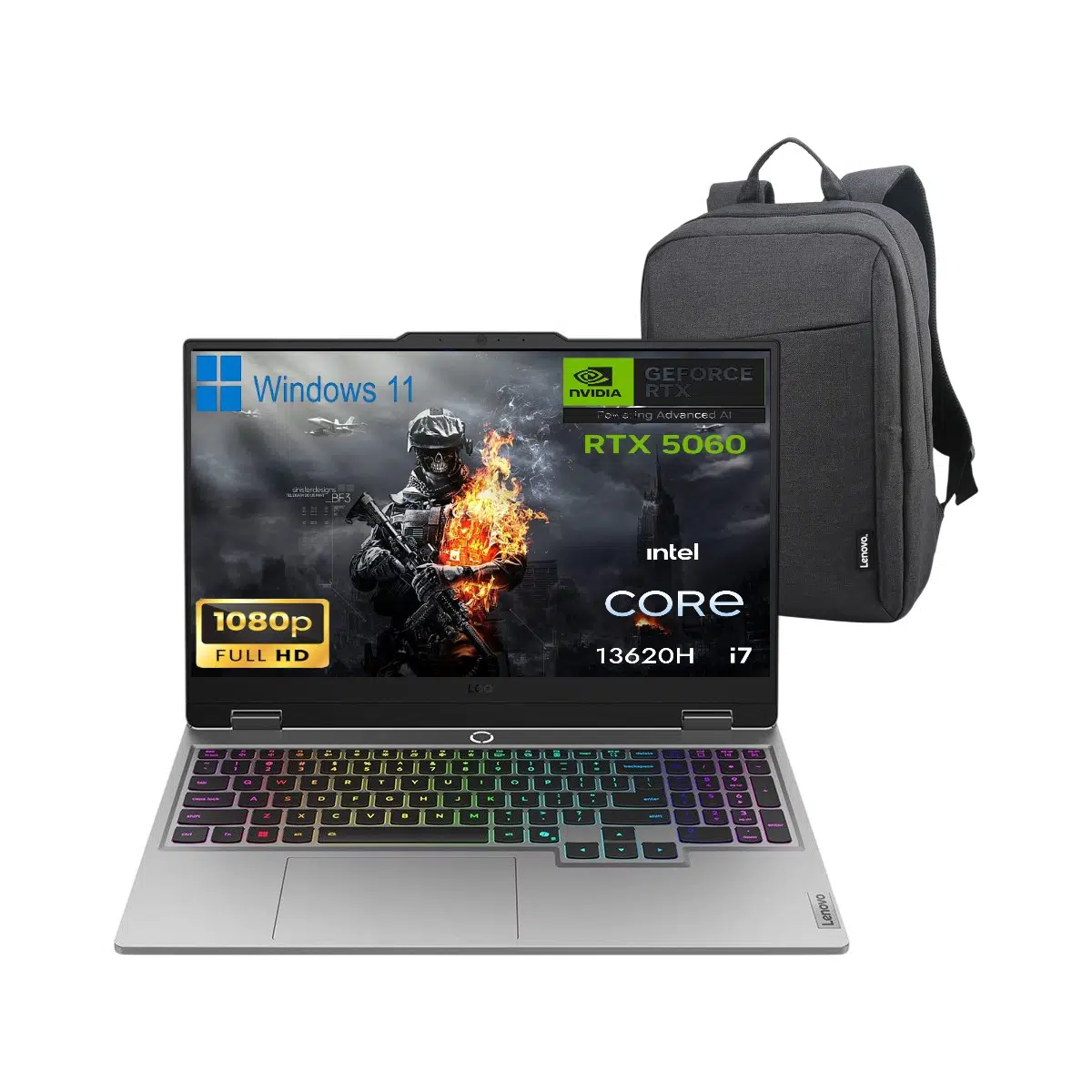 Loq 15IRX10 83JE00ETTR P7 I7-13650HX 32GB Ddr5 1tb SSD RTX5060-8GB 15.6" IPS 144Hz WIN11 Taşınabilir Bilgisayar (Lenovo Çanta Hediyeli)