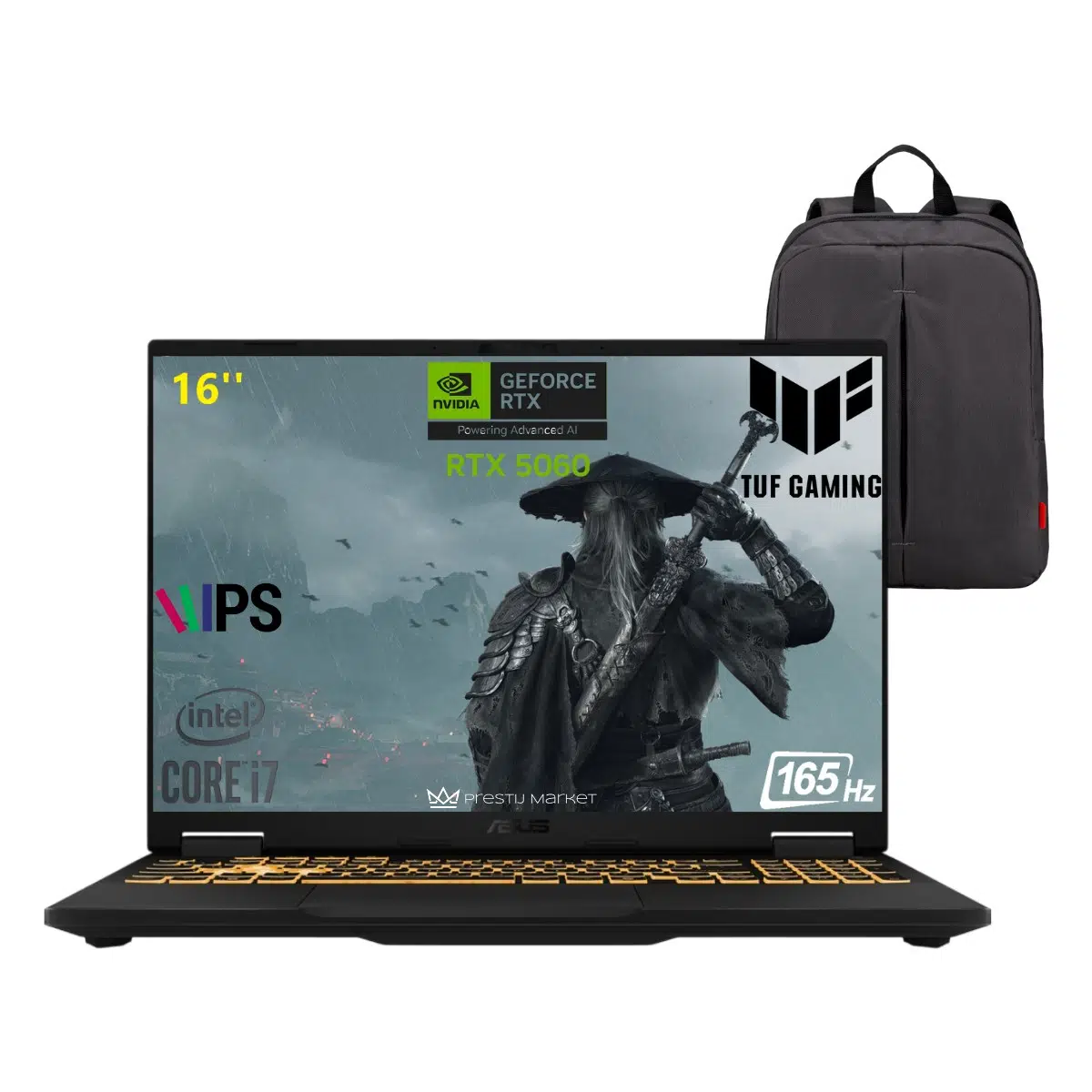 Tuf Gaming F16 FX608JMR-RV075 P5 Intel Core I7-14650HX 32GB 2tb SSD RTX5060 115W 16" Fhd+ 165Hz WIN11 Gaming Laptop (Çanta Hediyeli)