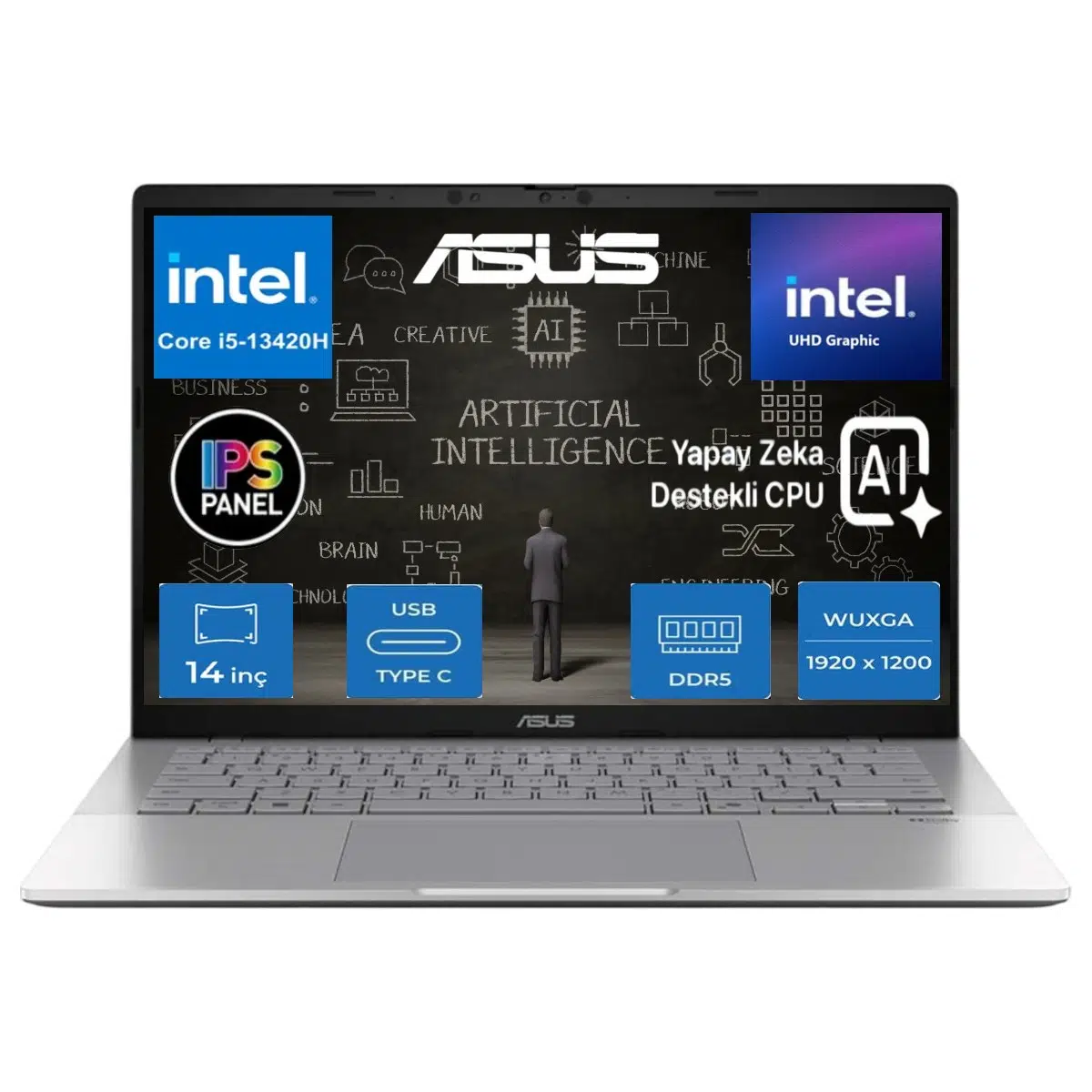 Vivobook S14 S3407VA Intel Core I5 13420H 32GB 1tb SSD Freedos 14" IPS Wuxga Yapay Zeka Destekli Taşınabilir Bilgisayar LY015